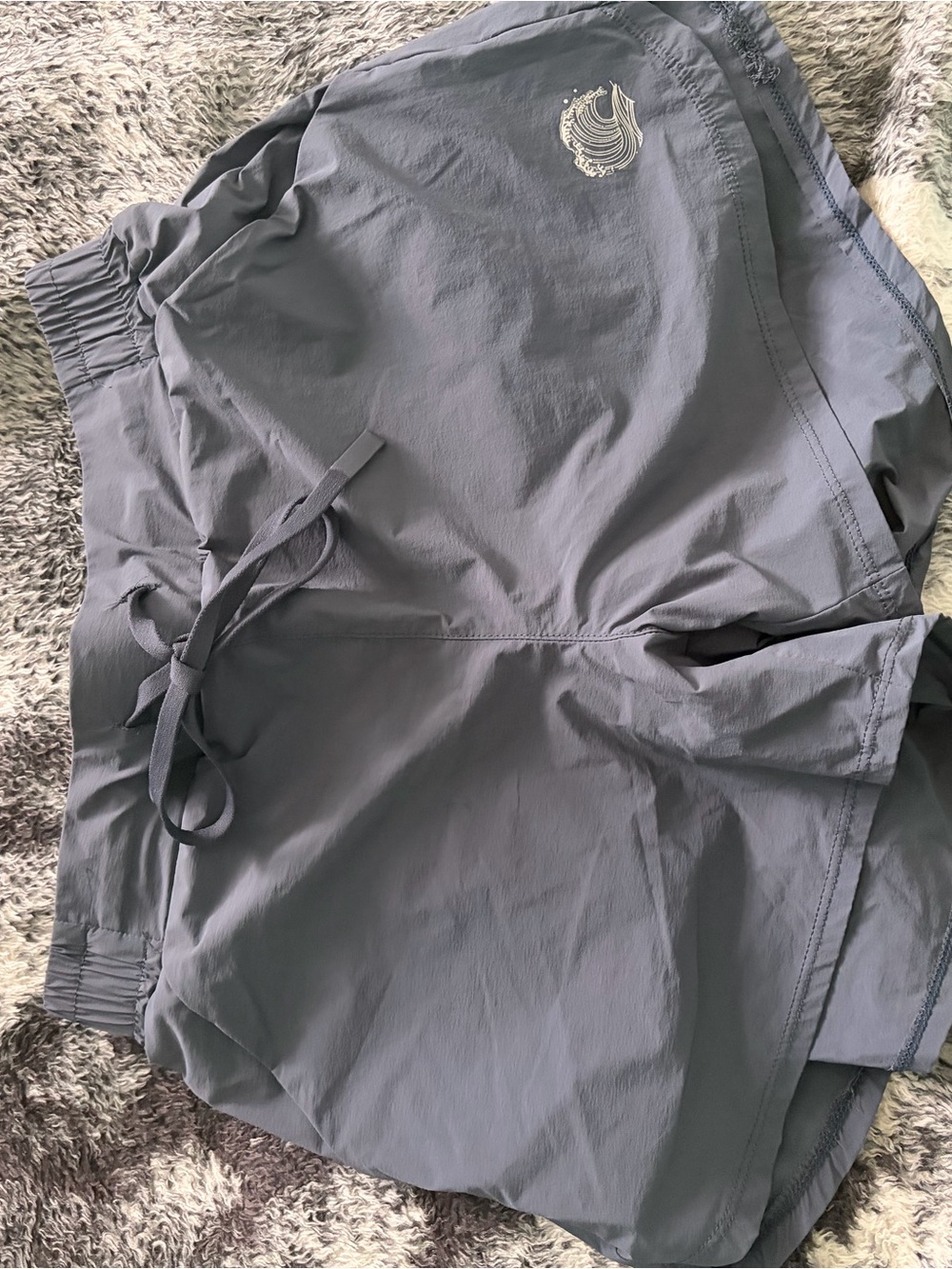 Men's Gray Drawstring Athletic Shorts